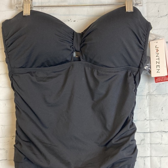 Jantzen Classics NWT One Piece Cut Out Swimsuit Tummy Control Removable Strap 10 - Picture 9 of 15